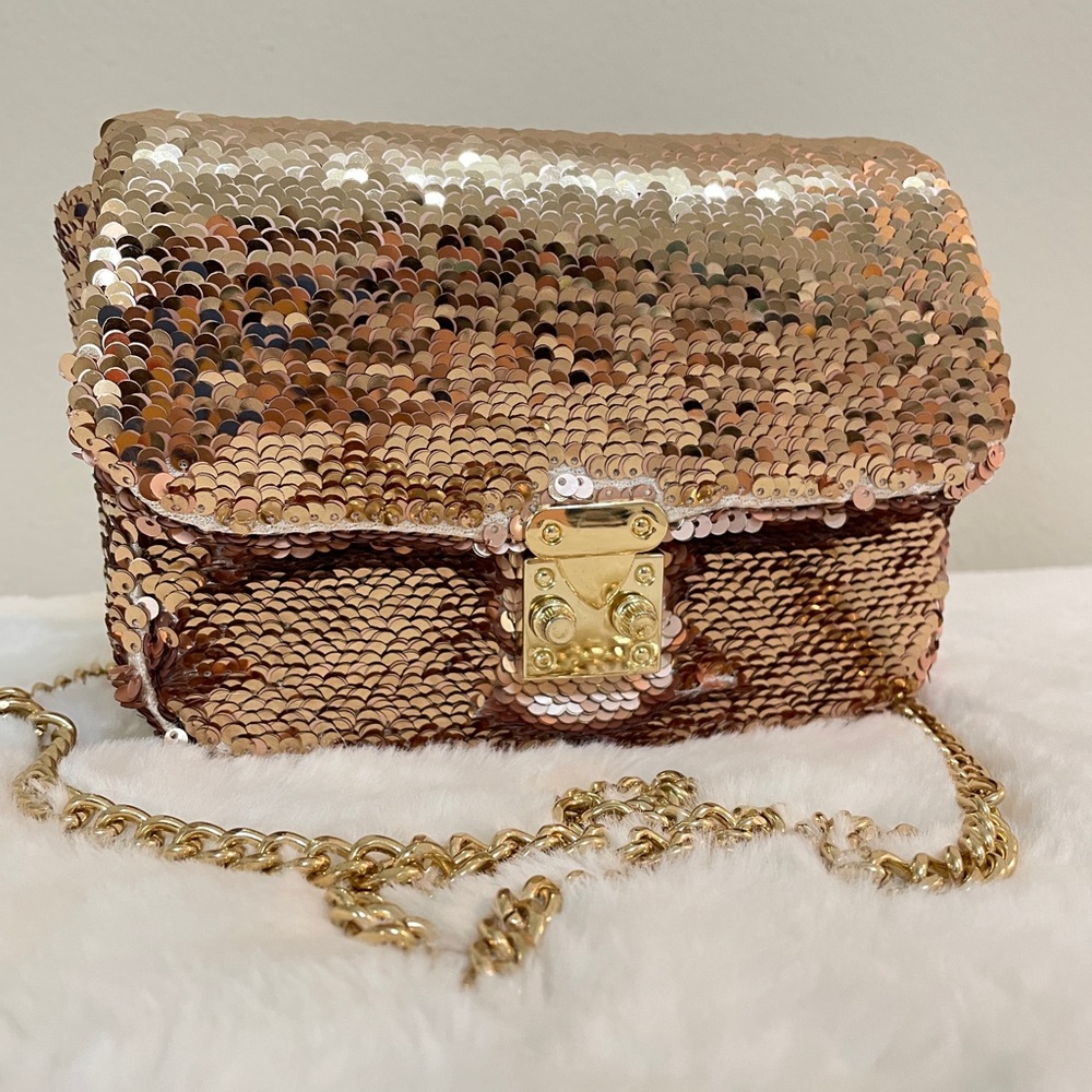 Champagne Gold Glitter Bag
